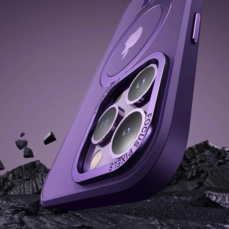 Strong Magnetic Rotatable Metal Bracket iPhone Case-Exoticase-