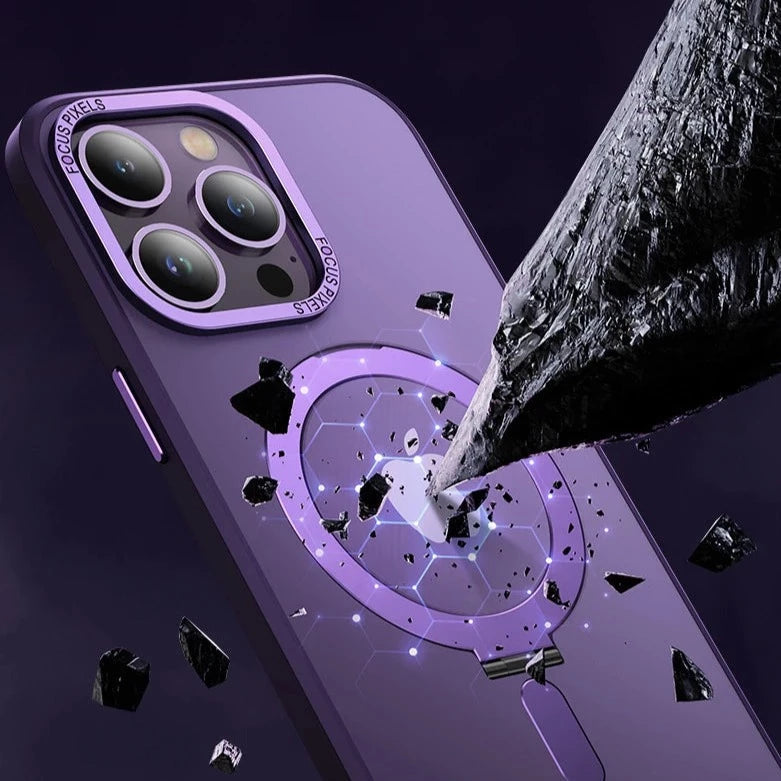 Strong Magnetic Rotatable Metal Bracket iPhone Case-Exoticase-
