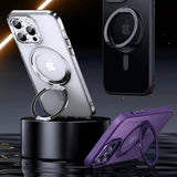 Strong Magnetic Rotatable Metal Bracket iPhone Case-Exoticase-