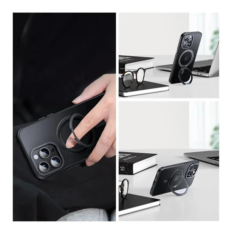 Strong Magnetic Rotatable Metal Bracket iPhone Case-Exoticase-