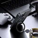 Strong Magnetic Rotatable Metal Bracket iPhone Case-Exoticase-