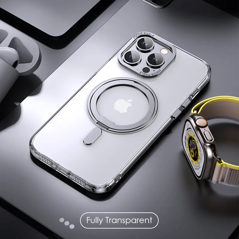 Strong Magnetic Rotatable Metal Bracket iPhone Case-Exoticase-