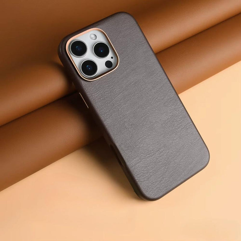 Susterra Premium Bio Leather iPhone Case-Exoticase-Dark Brown-For iPhone 16 Pro Max-Exoticase