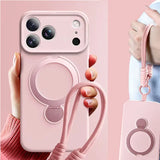Swivel Metal Ring Silicone iPhone Case with Strap-Exoticase-Exoticase