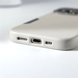 Synthetic Leather Metal Buttons Camera iPhone Case-Exoticase-Exoticase