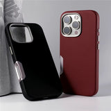 Synthetic Leather Metal Buttons Camera iPhone Case-Exoticase-Exoticase