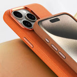 Synthetic Leather Metal Buttons Camera iPhone Case-Exoticase-Exoticase