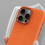 Synthetic Leather Metal Buttons Camera iPhone Case-Exoticase-Exoticase