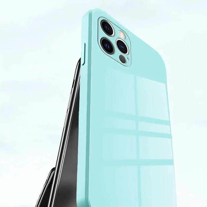 iphone glass phone case Tempered Glass Back iPhone Case With Strap – Exoticase