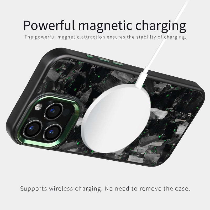 Thick Carbon Flakes Contrast Color iPhone Case-Exoticase-Exoticase