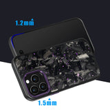 Thick Carbon Flakes Contrast Color iPhone Case-Exoticase-Exoticase