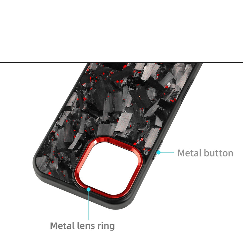 Thick Carbon Flakes Contrast Color iPhone Case-Exoticase-Exoticase