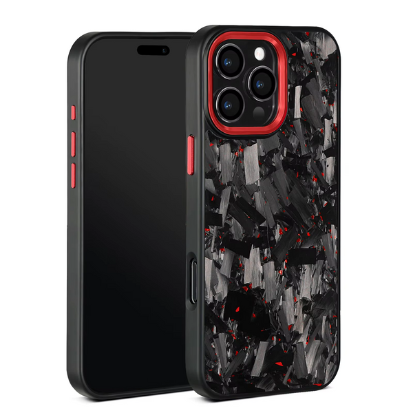 Thick Carbon Flakes Contrast Color iPhone Case-Exoticase-For iPhone 16 Pro Max-Red-Exoticase