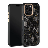 Thick Carbon Flakes Contrast Color iPhone Case-Exoticase-For iPhone 16 Pro Max-Gold-Exoticase