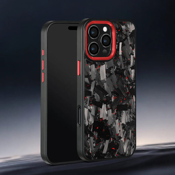 Thick Carbon Flakes Contrast Color iPhone Case-Exoticase-Exoticase