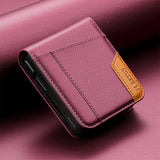 Thin PU Leather 3 Card Slot Samsung Flip Case-Exoticase-Red-For Galaxy Z Flip 7 FE-Exoticase