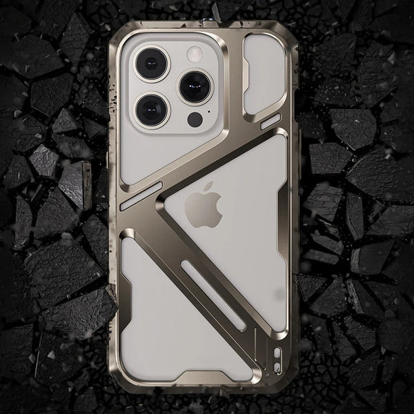 Titanium Alloy Armor Hollow iPhone Case-Exoticase-Exoticase