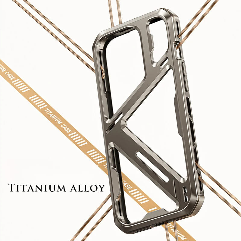 Titanium Alloy Armor Hollow iPhone Case-Exoticase-Exoticase