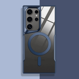 Titanium Plated MagSafe Clear Samsung Galaxy Case-Exoticase-For S25 Ultra-Blue-Exoticase