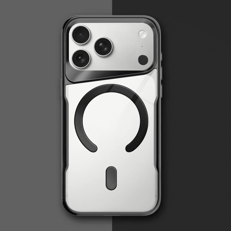 Titanium Plated MagSafe Clear iPhone Case-Exoticase-For iPhone 17 Pro Max-Black-Exoticase