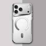 Titanium Plated MagSafe Clear iPhone Case-Exoticase-For iPhone 17 Pro Max-Silver-Exoticase
