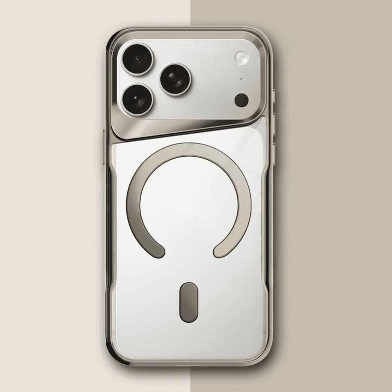 Titanium Plated MagSafe Clear iPhone Case-Exoticase-For iPhone 17 Pro Max-Titanium Gray-Exoticase