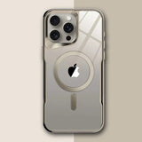 Titanium Plated MagSafe Clear iPhone Case-Exoticase-For iPhone 15 Pro Max-Titanium Gray-Exoticase