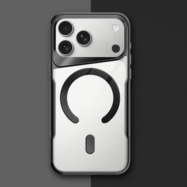 Titanium Plated MagSafe Clear iPhone Case-Exoticase-For iPhone 17 Pro Max-Black-Exoticase
