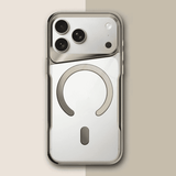 Titanium Plated MagSafe Clear iPhone Case-Exoticase-For iPhone 17 Pro Max-Titanium Gray-Exoticase