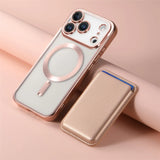TransPlated Magnetic iPhone Case with card holder-Exoticase-Pink-iPhone 17 Pro Max-Exoticase