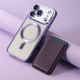 TransPlated Magnetic iPhone Case with card holder-Exoticase-Purple-iPhone 17 Pro Max-Exoticase