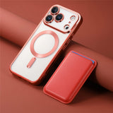 TransPlated Magnetic iPhone Case with card holder-Exoticase-Red-iPhone 17 Pro Max-Exoticase