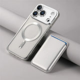 TransPlated Magnetic iPhone Case with card holder-Exoticase-Silver-iPhone 17 Pro Max-Exoticase