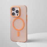Translucent Matte MagSafe iPhone Case-Exoticase-For iPhone 14 Pro Max-Orange-