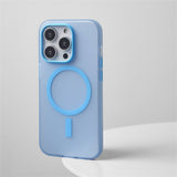 Translucent Matte MagSafe iPhone Case-Exoticase-For iPhone 14 Pro Max-Blue-