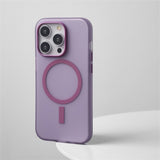 Translucent Matte MagSafe iPhone Case-Exoticase-For iPhone 14 Pro Max-Purple-