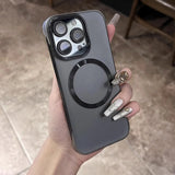 Translucent Plated Frameless Apple iPhone Case-Exoticase-For iPhone 16 Pro Max-Black-Exoticase