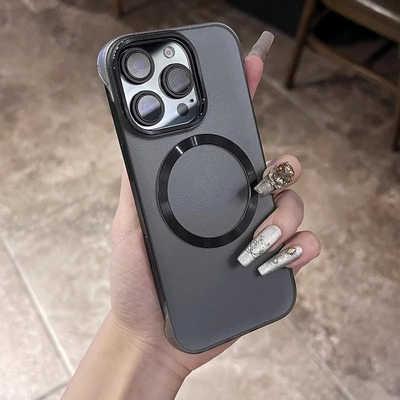 Translucent Plated Frameless Apple iPhone Case-Exoticase-For iPhone 16 Pro Max-Black-Exoticase