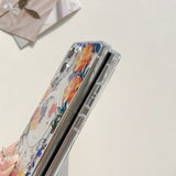 Translucent Vintage Leaves Wireless Charging Magnetic Samsung Galaxy Case-Exoticase-