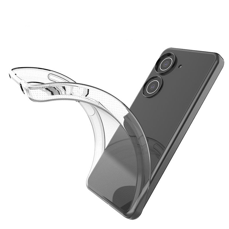 Designed for Asus Zenfone 10 Case, Crystal Clear Transparent Reinforced  Corners TPU Shock-Absorption Flexible Case Cover for Asus Zenfone 10 (Clear)