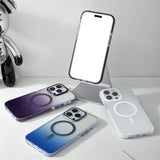 Transparent Gradient Magnetic Magsafe iPhone Case-Exoticase-