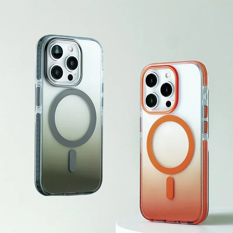 Transparent Gradient Magnetic Magsafe iPhone Case-Exoticase-Exoticase