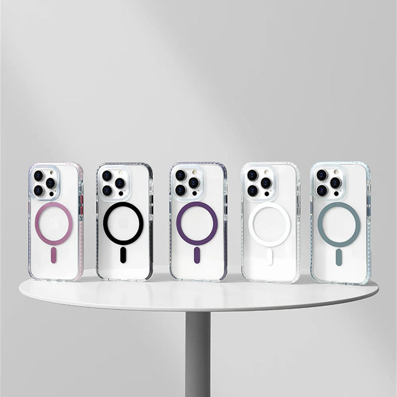 Transparent Gradient Magnetic Magsafe iPhone Case-Exoticase-Exoticase
