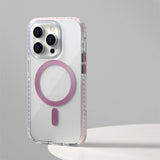 Transparent Gradient Magnetic Magsafe iPhone Case-Exoticase-For iPhone 15 Pro Max-Pink-Exoticase