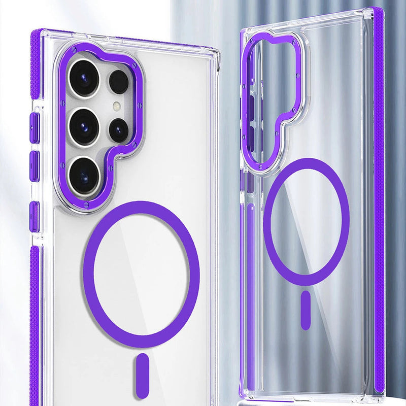Transparent MagSafe Compatible Grippy Samsung Case-Exoticase-Exoticase