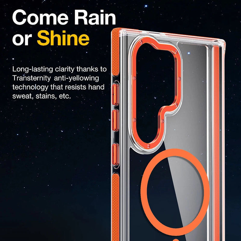 Transparent MagSafe Compatible Grippy Samsung Case-Exoticase-Exoticase