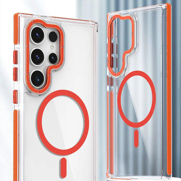 Transparent MagSafe Compatible Grippy Samsung Case-Exoticase-Exoticase