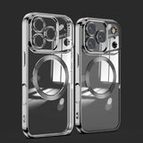 Transparent Magsafe iPhone Case with Full Camera Lens Cover-Exoticase-For iPhone 17 Pro Max-Black-Exoticase
