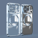Transparent Magsafe iPhone Case with Full Camera Lens Cover-Exoticase-For iPhone 17 Pro Max-Sierra Blue-Exoticase