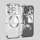 Transparent Magsafe iPhone Case with Full Camera Lens Cover-Exoticase-For iPhone 17 Pro Max-Silver-Exoticase
